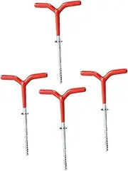 DECOMELODY 4Pcs Tent Nail Durable Camping Stake Awning Fixing Pegs for Lightweight Tent Supplies Beach Tent Stakes Wear Resistant with Smooth Pointed Tip for Easy Ground Anchoring