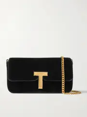[TOM FORD] TOM FORD - Embellished Velvet Clutch - Black - One size One size Black