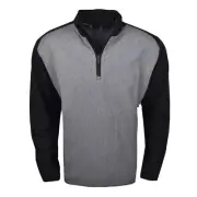 New Callaway Golf Long Sleeve 1/4 Wind A Medium Grey Heather Small