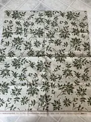 1/2 yard Olive Poinsettias Cream Cotton Moda French General Fa-La-La M8409 13585