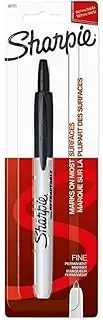 Sharpie Retractable Permanent Marker, Fine Point Tip, Black, Box of 6