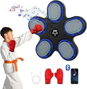 Centra Music Boxing Machine with Gloves,Smart Boxing Machine with Bluetooth, Adjustable Speed,9 Modes,Wall Mounted Electronic Punching Target for Kids, Punching Equipment for Kids Workout
