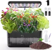 Indoor Herb Garden Kit, Hydroponic Growing System with LED Grow Light Quiet Wate