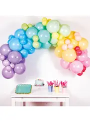Pastel Rainbow DIY 78 Latex Balloon Garland Kit