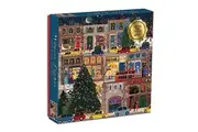 Galison Winter Lights Foil Puzzle 500 Pieces Holiday Jigsaw Puzzle Featuring Festive City Scene by Joy Laforme Thick, Sturdy Pieces Challenging Family Activity Great Gift Idea