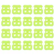 40Pcs Plastic Cord Lock Ends Toggle Spring Toggle Stopper, Green