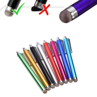 Metal Mesh Micro-Fiber Tip Touch Screen Stylus Pen For Smart Phone Tablet PC UU