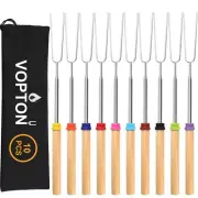 32 Inch Telescoping Marshmallow Roasting Sticks for Campfire Smores