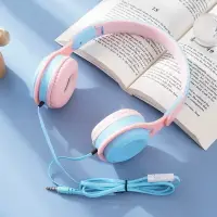 在飛比找樂天市場購物網優惠-頭戴式有線耳機 摺疊耳機 兒童耳機 線上教學耳機 隔音耳機 