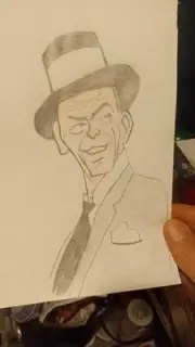 Frank Sinatra "Ol' Blue Eyes" Drawing