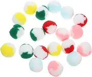 Totority 20Pcs Colorful Plush Cat Balls Interactive Soft Balls for Cats Engaging Shape Lightweight Design for Indoor Play and Exercise
