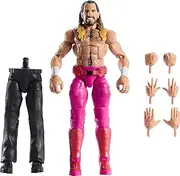 Mattel WWE Elite Collection Action Figure and Accessories, Premium Live Event Seth Freakin Rollins Set, Wrestlemania with Howard Finkel Components, JCJ51