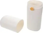 MUCKLILY Travel Toothbrush Holder Case: Bottom Ventilation Hole Portable Compact Toothpaste Cup with Cover - Storage Container for School Camping Business Trip Bathroom