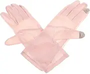 [BESTYASH] Anti-sunburn Touch Screen Gloves for Women Outdoor Sports Mittens Lace Gloves Full Fingers for Cycling Hiking (grey) Random Style
