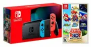 Nintendo Switch Console w/Neon Blue & Red + Super Mario 3D All-Stars Game Bundle