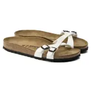 BIRKENSTOCK ALMERE WOMEN'S FLIP FLOPS PATENT WHITE
