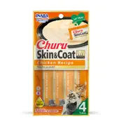 INABA Cat Churu Puree Skin & Coat Chicken 56G x 6 Packs