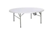 EDLP - Bolero Centre Folding Table Round White Top - 180cm