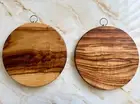 Handcrafted Camphor Laurel Round Solid Wood Chopping Cutting Board Cheese Board