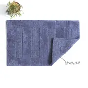 Cotton Reversible Bath Mat Retreat Blue