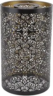 Metal Lamp Shade - Hollow Carving Cylindrical Circular Pattern, Detachable E27 E26 Lamp Shade for Nightstand Table Lamps