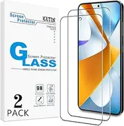 KATIN [2 Pack] Screen Protector for Samsung Galaxy S24 FE Tempered Glass, Support Fingerprint Unlock, Easy to Install, Anti Scratch, Case Friendly