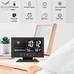 ALARM CLOCK WEATHER THERMOMETER HYGROMETER TIME DATE ALARM C