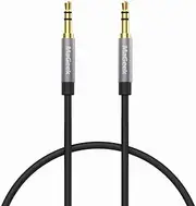 3.5mm Audio Aux Cable, Male to Male Auxiliary Cable for Car, Home Stereo, iPhone, Smartphone, iPod, iPad or Any Audio Device with 3.5mm Aux Port [24k Gold-Plated] (1-Pack_0.5m)