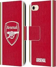 Head Case Designs Officially Licensed Arsenal FC Home 2023/24 Crest Kit Leather Book Wallet Case Cover Compatible With Apple iPhone 7/8 / SE 2020 & 2022