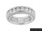Genuine 2.90Ct Round Diamond Milgrain w/ Accents Eternity Band Ring 14k Gold SI2