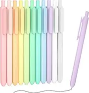 Shuttle Art Retractable Gel Ink Pens, 11 Pack Black Ink Pens, Cute Pens 0.5mm Fine Point for Writing Journaling Taking Notes School Office Home