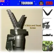 Tourbon Shooting V Yoke Gun Rest Mount 1/4" Camera Thread Monopod Tripod Stick