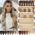 One Piece 100% Real Hair Clip In Human Hair Extensions 3/4 Full Head Straight US