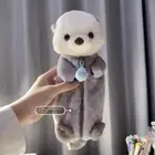 Plush Plush Sea Otter Doll Pencil Bag Storage Make Up Bag Unisex