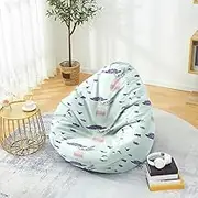 Lukery Bean Bag Chair Cover, Stuffed Animal Storage Bean Bag Chair Cover Kids Adults(No Filler), Lavender Print Indoor Bean Bag Covers Sofa Gaming Storage Bag Lazy Lounger (90x110cm,Vase)