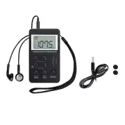 NEW Portable AM/FM Pocket Radio Mini Walkman Digital LCD Screen with Earphone