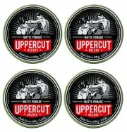Uppercut Deluxe Matte Pomade Medium Hold Low Shine Water-Based Pomade 4 x 100g