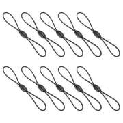 20 Pcs Zipper Pulls Replacement for Backpack Zipper Pulls Tab Cord, Black