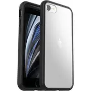 OtterBox Apple iPhone SE (3rd & 2nd Gen) and iPhone 8/7 React Series Case - Black Crystal (Clear/Black) (77-80951)