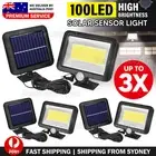 100 Led Solar Sensor Lights Light Motion Detection Security Garden Flood Lamp AU