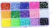 Nail Charms Nail Art Kit 15 Colors Nail Resin Diamonds Flatback Rhinestones Professional Manicure Dec