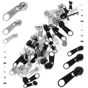 Zipper Repair Kit DIY Zippers Heads for Clothing Pullers Replacements