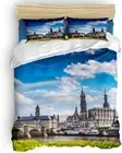 Set, Queen Size, Old Town of Ston Germany Europe Building Landscape, 4 Pcs