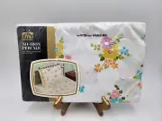 Vintage Penneys Fashion Manor Double Bed Fitted Sheet No Iron Percale Flower