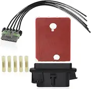 KPALAG HVAC Blower Motor Resistor Kit AC Blower Control Module with 13 AWG Connector Wire Harness Compatible with Chevrolet Sonic 2012-2021 Spark 2013-2015 Trax 2015-2022 Replace# 95018066 94560526