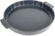 - Appolia Tart Pan - Ceramic Pie Dish with Handles - Slate, 11.75 x 1.5 inches