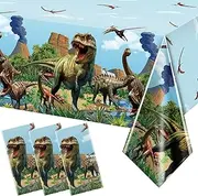 Tiamon Dinosaur Tablecloth Dinosaur Party Table Covers Plastic Tablecloth for Kids Adults Birthday Party Picnic Supplies 54 x 108 Inch