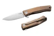 LIONSTEEL Myto: hi-tech EDC folding knife for all everyday activities - Bronz...
