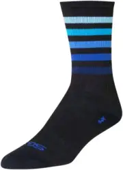 SockGuy SGX Deep Socks - 6", Black/Blue, Small/Medium