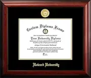 Howard University 11 x 8.5 Inches Gold Embossed Diploma Frame